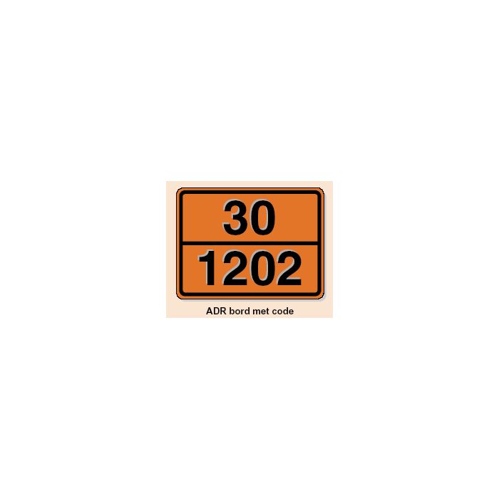 Transportbord ADR bord met eigen code