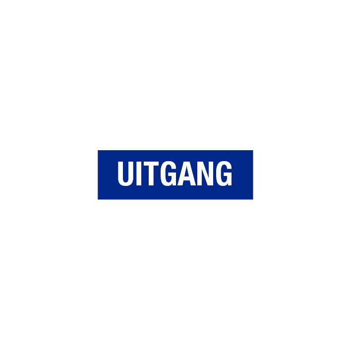 Tekstbord uitgang