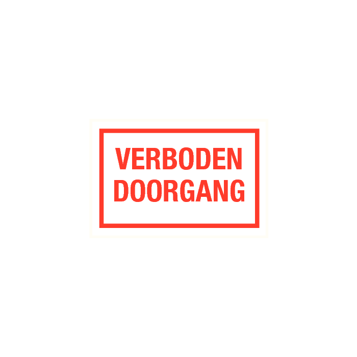 Verboden doorgang