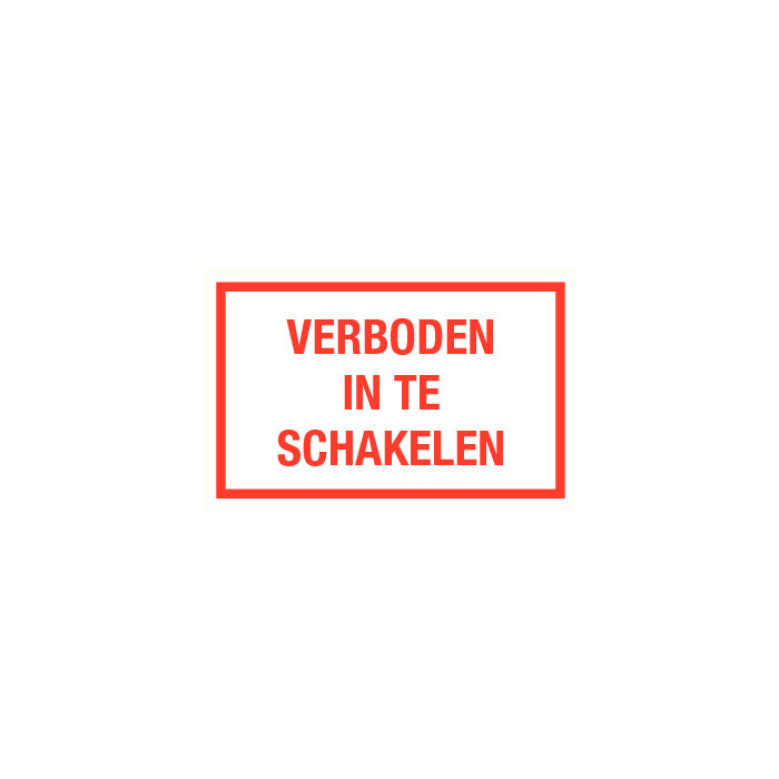 Verboden in te schakelen