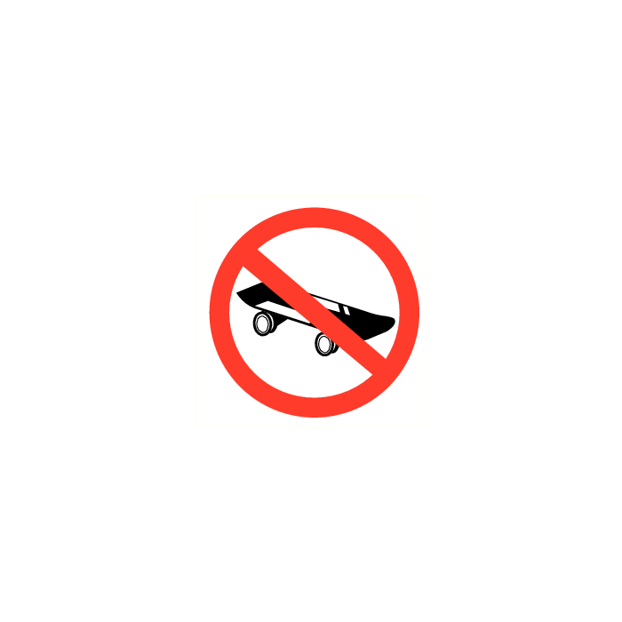 Verboden met skateboard