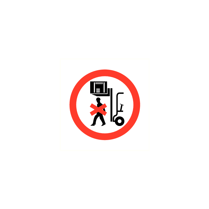 Verboden onder vorklast door te lopen