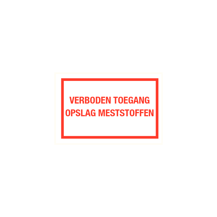 Verboden toegang opslag meststoffen