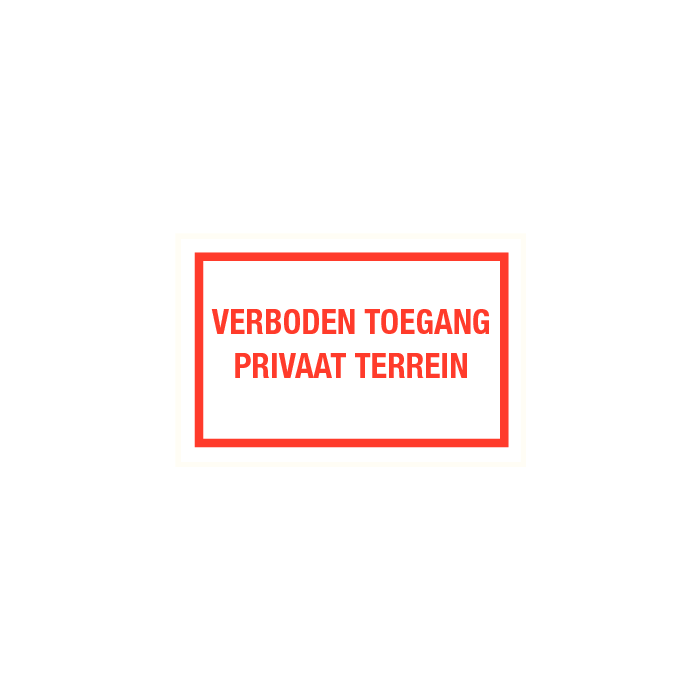 Verboden toegang privaat terrein