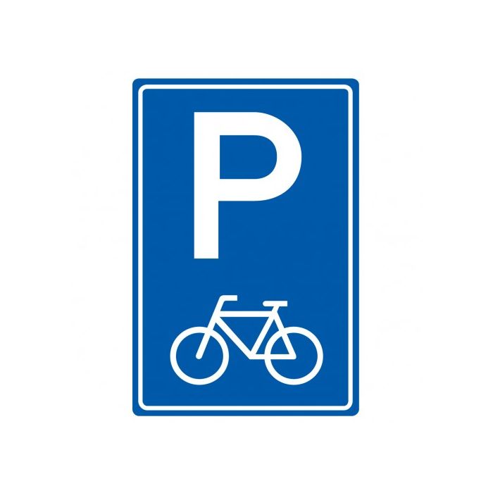 Verkeersbord E08f. Parkeergelegenheid alleen bestemd voor fietsen