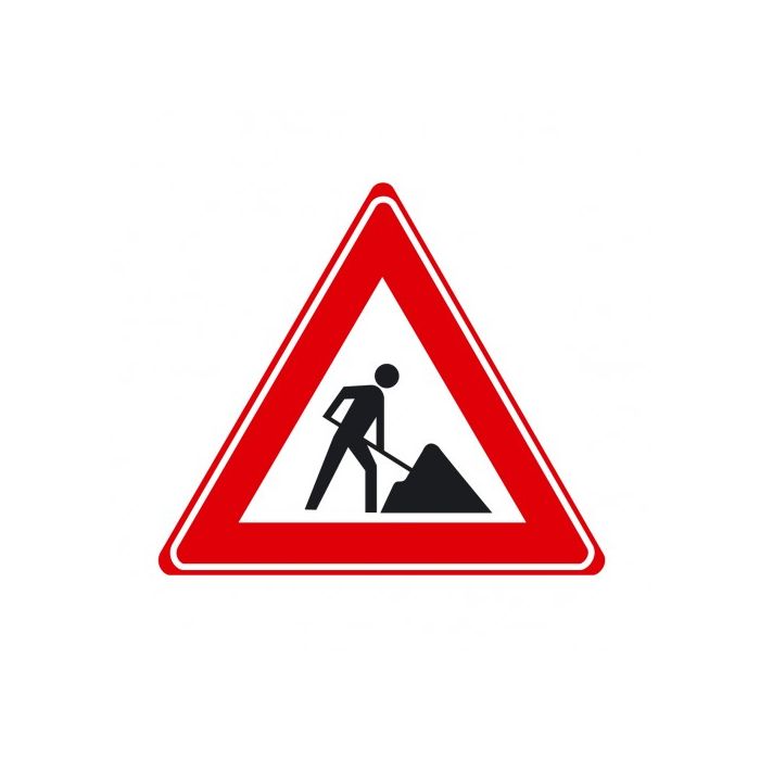 Verkeersbord J16 -Waarschuwing werk in uitvoering