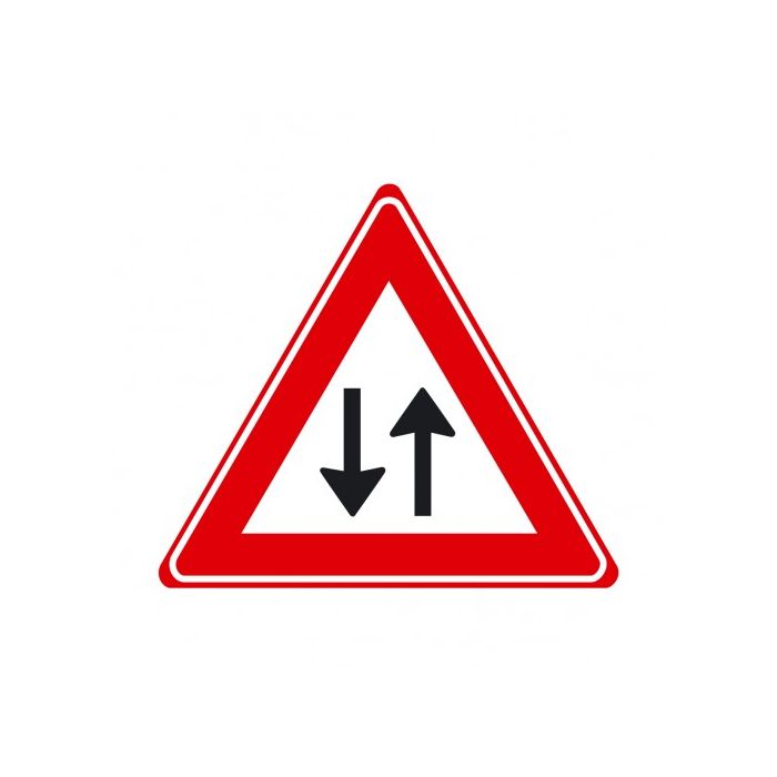 Verkeersbord J29 - Waarschuwing tegenliggers