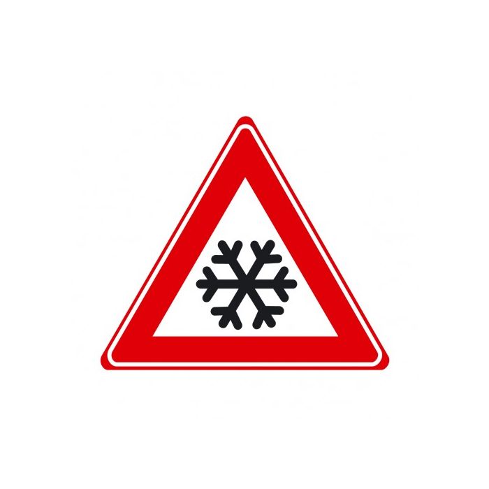 Verkeersbord J36 - Waarschuwing ijzel of sneeuw