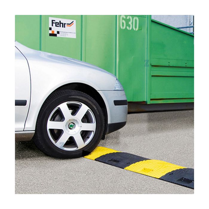 Verkeersdrempel 5 cm hoog eindstuk zwart