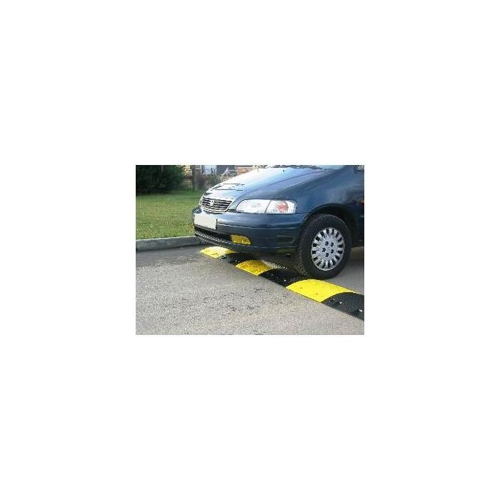 Verkeersdrempel 7,5 cm hoog eindstuk zwart