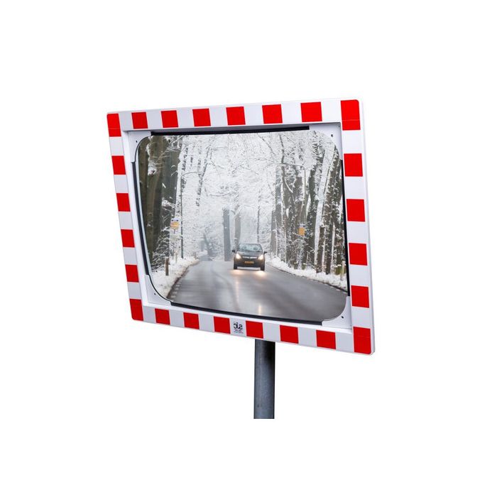 Verkeersspiegel RVS, Jislon anti-condens 60x80 cm, beugel 48-90 mm - productfoto JISLON