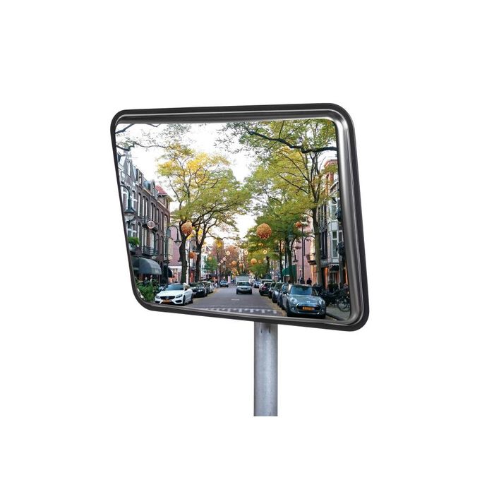 Verkeersspiegel RVS 60x80 cm, beugel 48-90 mm, zonder tape - productfoto JISLON