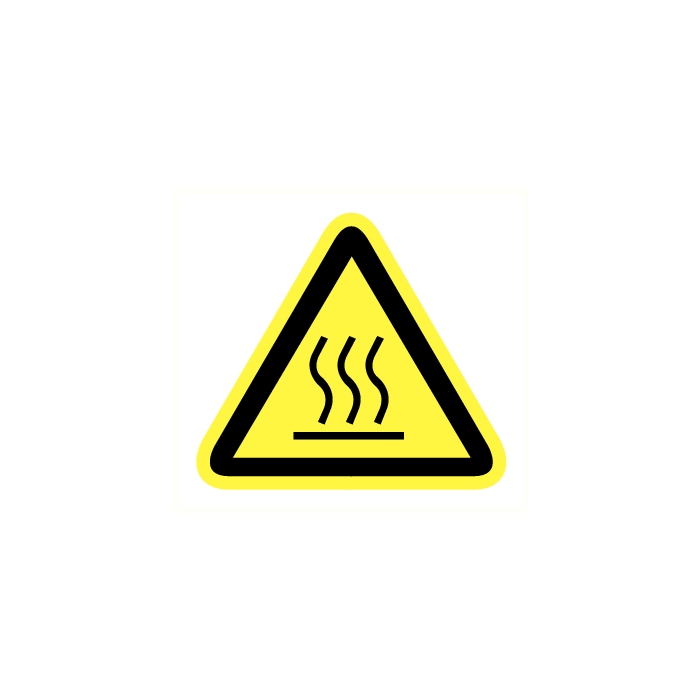 Waarschuwing heet oppervlak