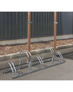 Fietsenrek voor 5 fietsen, 2 niveaus naast elkaar