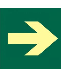 Fotoluminescerende pvc pijl