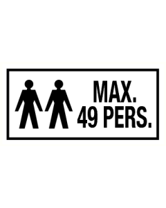 Tekstbord Max, 49 pers.