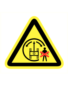 Niet binnen draaicirkel komen.