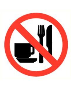 Pictogram Eten en drinken verboden