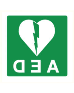 Pictogram Hartdefibrillator AED (spiegelbeeld)