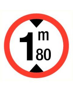 Pictogram Maximale doorrijhoogte 1,80 m