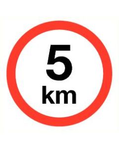 Pictogram Maximum snelheid 5 km