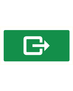Pictogram Uitgang + nooduitgang rechts