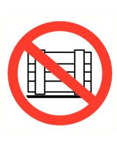 Pictogram Verboden hier lading te plaatsen