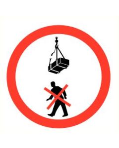 Pictogram Verboden onder last door te lopen