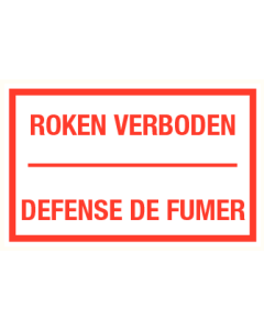 Tekstbord Roken verboden Defense de fumer