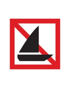 Scheepvaartbord A.15 / Verboden voor zeilschepen