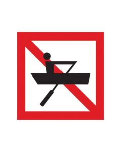 Scheepvaartbord A.16 / Verboden voor door spierkracht voortbewogen schepen