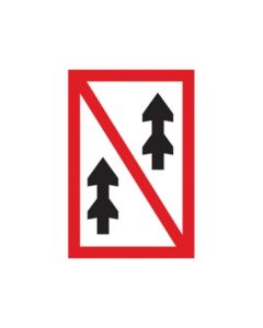 Scheepvaartbord A.3 / Voorbijlopen verboden voor samenstellen onderling