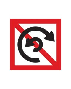 Scheepvaartbord A.8 / Verboden te keren