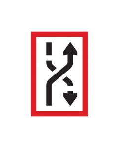 Scheepvaartbord B.4b / Verplichting zich naar de stuurboordzijde van het vaarwater te begeven