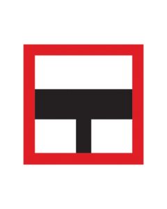 Scheepvaartbord B.9a / Verplichting niet het hoofdvaarwater op te varen, indien daardoor schepen op het hoofdvaarwater zouden worden genoodzaakt hun koers of snelheid te wijzigen