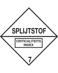 Splijtstoffen ADR klasse 7E