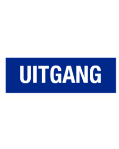 Tekstbord uitgang