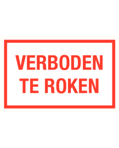 Tekstbord Verboden te roken