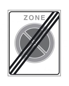 Verkeersbord E02ze, Einde zone verbod stil te staan