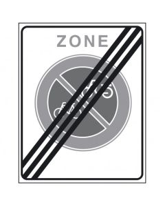 Verkeersbord E03ze, Einde zone verbod fietsen en bromfietsen te plaatsen