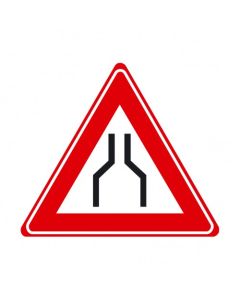 Verkeersbord J17 - Waarschuwing rijbaanversmalling
