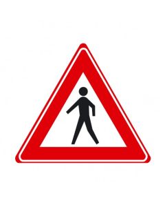 Verkeersbord J23 - Waarschuwing voetgangers