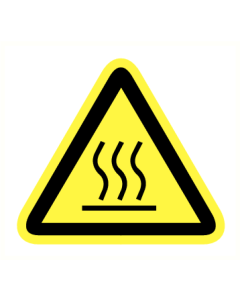 Waarschuwing heet oppervlak