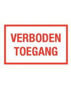 Verboden toegang.