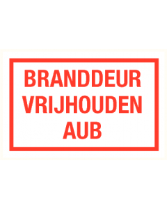 BRANDDEUR VRIJHOUDEN AUB