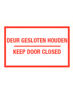 Deur gesloten houden, Keep door closed