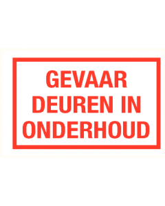 Gevaar duren in onderhoud