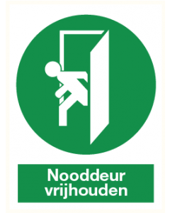 Pictogram Nooddeur vrijhouden