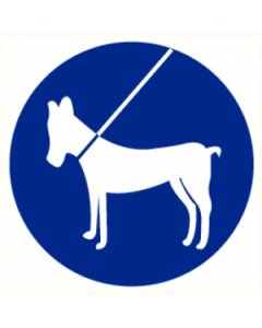 Pictogram Honden verplicht aan de riem