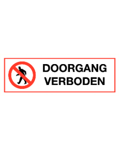 Doorgang verboden